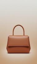 Minimalist Leather Handbag with Structured Form
